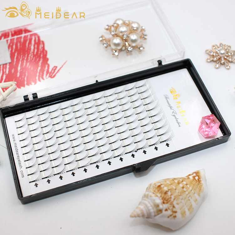 Handmade high quality premade volume eyelash extension with custom packaging